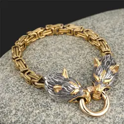 دستبند گرگ وایکینگ Nordic Vikings Celtic Wolf Head Bracelets