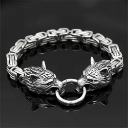 دستبند گرگ وایکینگ Nordic Vikings Celtic Wolf Head Bracelets