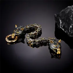 دستبند گرگ وایکینگ Nordic Vikings Celtic Wolf Head Bracelets