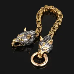 دستبند گرگ وایکینگ Nordic Vikings Celtic Wolf Head Bracelets