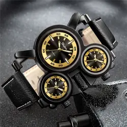 ساعت لاکچری ۳ موتوره اولم کوآرتز Oulm Quartz Watch 3 Time Zone