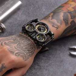 ساعت لاکچری ۳ موتوره اولم کوآرتز Oulm Quartz Watch 3 Time Zone