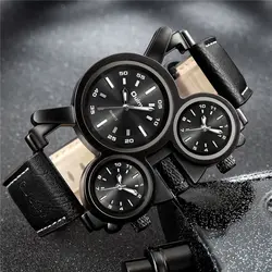 ساعت لاکچری ۳ موتوره اولم کوآرتز Oulm Quartz Watch 3 Time Zone
