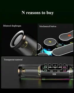 اسپیکر سابوفر پلیر قدرتمند کپسول شیشه ای 3D Speaker Subwoofer music center