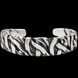 دستبند استیل پهن فری سایز رترو طرحدار Bangle Stainless Steel Retro