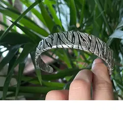 دستبند استیل پهن فری سایز رترو طرحدار Bangle Stainless Steel Retro