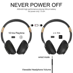 هدفون وایرلس و سیم‌دار میکرفون دار توریا Headphones Bluetooth 5.0 Headset with Mic