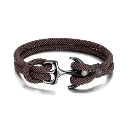 دستبند لنگر داره دوبل استیل Anchor Bracelets Men Double strand
