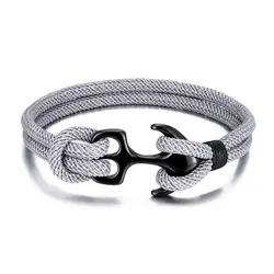 دستبند لنگر داره دوبل استیل Anchor Bracelets Men Double strand