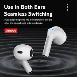 هندزفری بلوتوثی قاب شیشه ای میکرفون دار Lenovo LP80 TWS Bluetooth Earphone