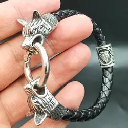 دستبند گرگ دو سر وایکینگ rune bead Wolf Head