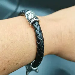 دستبند گرگ دو سر وایکینگ rune bead Wolf Head