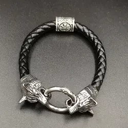 دستبند گرگ دو سر وایکینگ rune bead Wolf Head