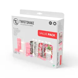 پکیج شیشه شیر و اکسسوری کودک تویست شیک صورتی