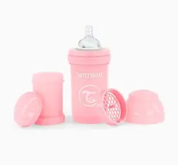 پکیج شیشه شیر و اکسسوری کودک تویست شیک صورتی