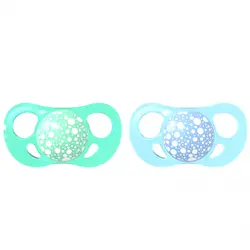 پستانک  ۶+ماه سبز و آبی پاستل تویست شیک بسته ۲ عددی