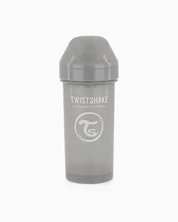 لیوان آبخوری تویست شیک طوسی پاستل ۳۶۰ میل