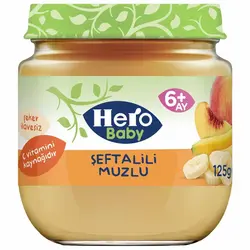 پوره میوه هرو بیبی موز و هلو 120 گرم HERO BABY - فروشگاه اینترنتی اولدوز سنتر