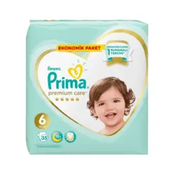 پوشک بچه پریما سفید لهستان سایز 6 بسته 35 عددی - فروشگاه اینترنتی اولدوز سنتر