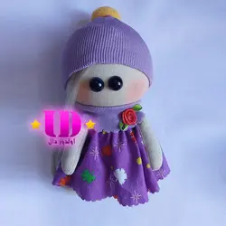 عروسک روسی بنفش 15 سانتی