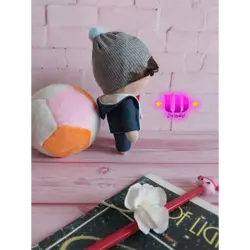 عروسک روسی سویشرت دار آبی 18 سانتی