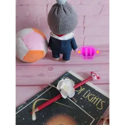 عروسک روسی سویشرت دار آبی 18 سانتی