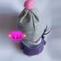 عروسک روسی سویشرت دار بنفش 15 سانتی