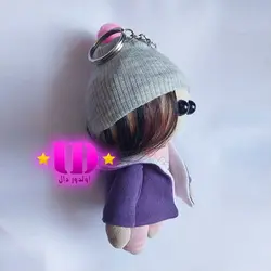 عروسک روسی سویشرت دار بنفش 15 سانتی