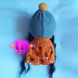 عروسک روسی نارنجی 18 سانتی