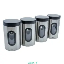 جا حبوبات ا لیتری پنجره دار استیل