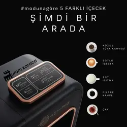 قهوه ساز و چایساز 5 کاره سخنگو کاراجا Hatir Plus black Coppper مشکی/مسی