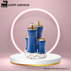 ست آبلیموخوری و نمک پاش کاراجا مدل Blue berry cam salata seti