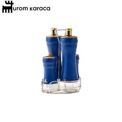 ست آبلیموخوری و نمک پاش کاراجا مدل Blue berry cam salata seti