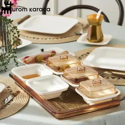 سرویس صبحانه خوری 41 پارچه کاراجا مدل Fabio Amber کهربایی