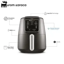 هواپز و سرخ کن سخنگو کاراجا مدل Connect Air Pro Cook XL طوسی