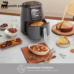 هواپز و سرخ کن سخنگو کاراجا مدل Connect Air Pro Cook XL طوسی