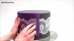 استنسیل کیک حباب