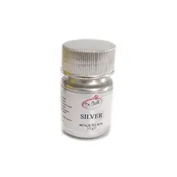 رنگ پودری خوراکی نقره ای دکتر گوستو