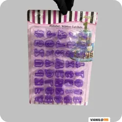 کاتر حروف و اعداد بنفش