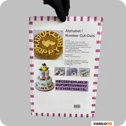 کاتر حروف و اعداد بنفش