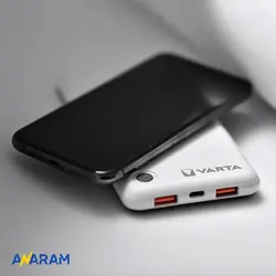 پاوربانک وایرلس فست شارژ وارتا مدل 57913 ظرفیت 10000 میلی آمپر