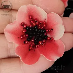 گل جواهردوزی تزیینی لباس، طرح جدید و بهاری- کد F04 - وایو