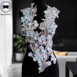 قیمت و خرید پنل لباس مجلسی جدید طرح گل برجسته کد P28 - وایو