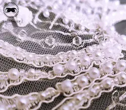 پنل دکلته و یقه لباس عروس فول کار شده کریستالی دست دوز - وایو