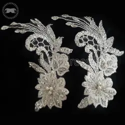 خرید جفتی اپلیکه لباس عروس و مانتو مجلسی کدA01b4- سفارش انواع اپلیکه - فروشگاه وایو