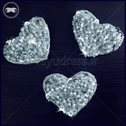 اپلیکه لباس طرح قلب درخشان - خرید ارزان اپلیکه و خرجکار لباس - فروشگاه وایو