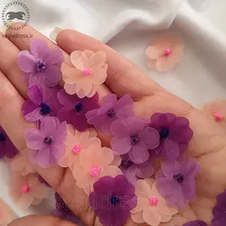 پک شکوفه های ریز رنگی مخصوص تزیین لباس های رویایی - وایو