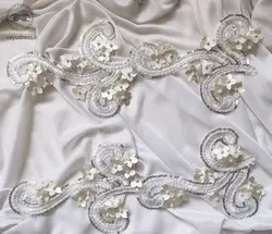 جفت پنل عروس کار شده و گلدار طرح بهار - وایو