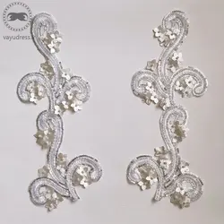 جفت پنل عروس کار شده و گلدار طرح بهار - وایو