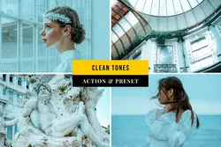 پریست لایت روم و اکشن فتوشاپ Clean Tones Action & Lightroom Preset • مخزن ودره